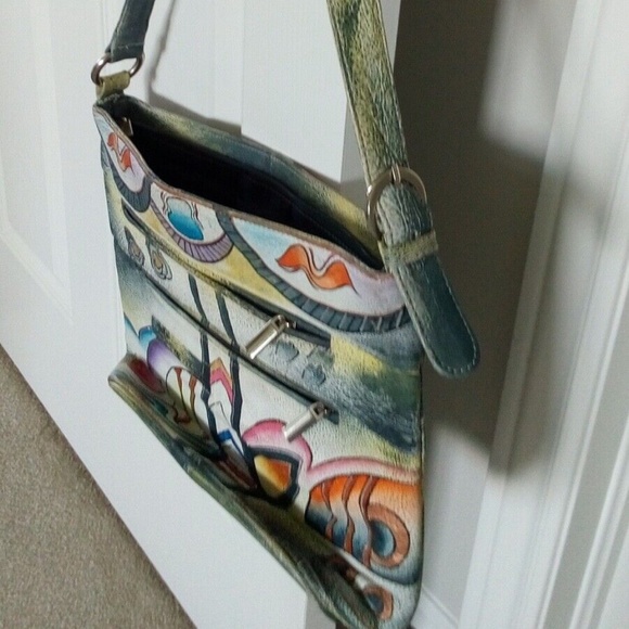 BIACCI purse handbag hand-painted multicoloured medium size - Picture 3 of 9
